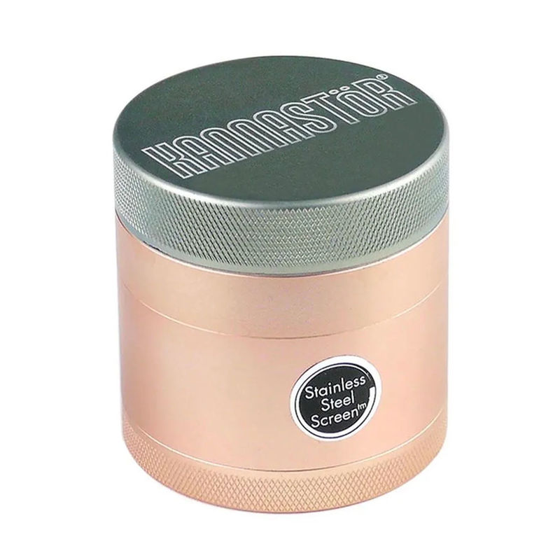 Kannastor 2.5” Solid Body 4-Piece Grinder - Color:Rose Gold