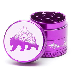 Green Star Creature Medium 4-Piece Grinder - Style:Bear Mountain - Color:Purple
