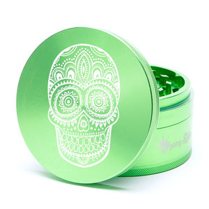 Green Star Creature Large 4-Piece Grinder - Style:Skull - Color:Green