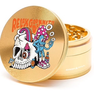 Green Star Creature Large 4-Piece Grinder - Style:Relax - Color:Gold