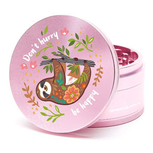 Green Star Creature Large 4-Piece Grinder - Style:Don't Hurry - Color:Pink
