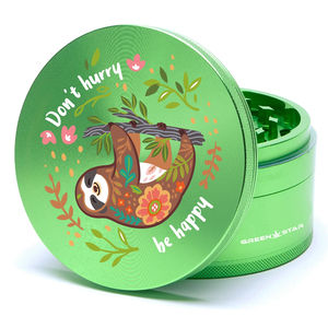 Green Star Creature Large 4-Piece Grinder - Style:Don't Hurry - Color:Green