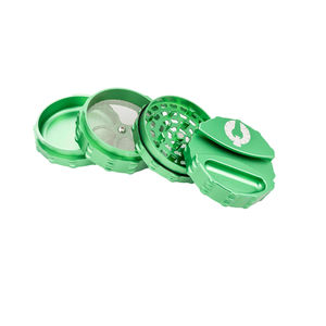 Phoenician Classic 4-Piece Grinders - Size:Large w/ Paperholder and Ashtray - Color:Green