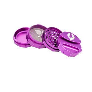 Phoenician Classic 4-Piece Grinders - Size:Large w/ Paperholder and Ashtray - Color:Purple
