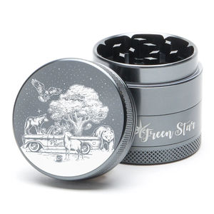 Green Star Novelty Medium 4-Piece Grinder - Style:Truck - Color:Grey