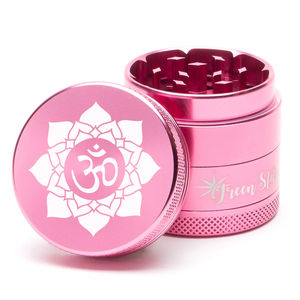 Green Star Novelty Medium 4-Piece Grinder - Style:OM - Color:Pink