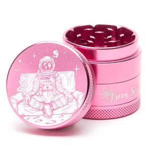 Green Star Novelty Medium 4-Piece Grinder - Style:Astronaut - Color:Pink