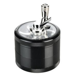 Pulsar 2.5" Crank Top 4-Piece Grinder - Color:Black