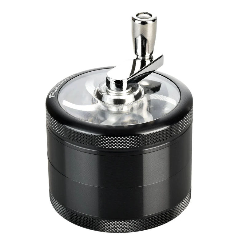 Pulsar 2.5" Crank Top 4-Piece Grinder - Color:Black