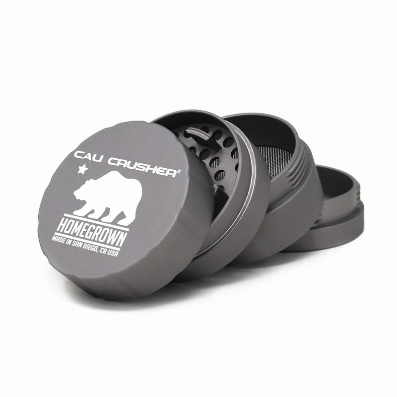 Cali Crusher Homegrown Large 4-Piece Grinder - Color:Gray