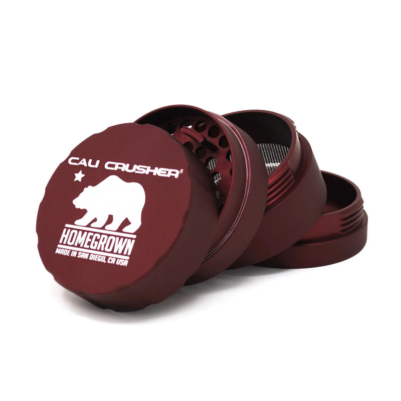 Cali Crusher Homegrown Large 4-Piece Grinder - Color:Red