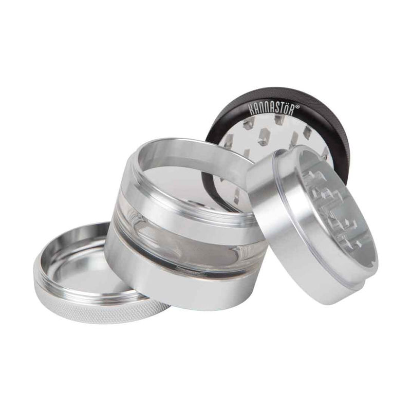 Kannastor 2.2” Clear Top Jar Body 4pc Grinder