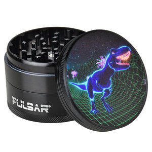 Pulsar 2.5” Metal 4-Piece Grinder - Multiple Designs! - Design:80's T-Rex