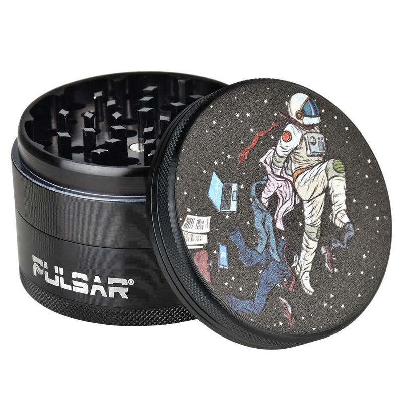 Pulsar 2.5” Metal 4-Piece Grinder - Multiple Designs! - Design:Super Spaceman