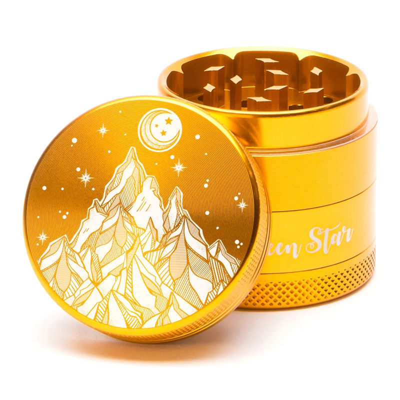 Green Star Scenic Medium 4-Piece Grinder - Style:Starry Night - Color:Gold