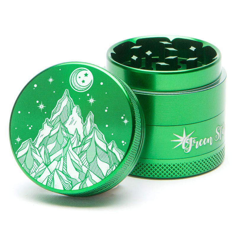 Green Star Scenic Medium 4-Piece Grinder - Style:Starry Night - Color:Green