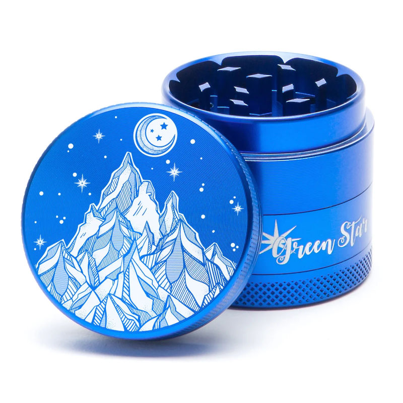 Green Star Scenic Medium 4-Piece Grinder - Style:Starry Night - Color:Blue