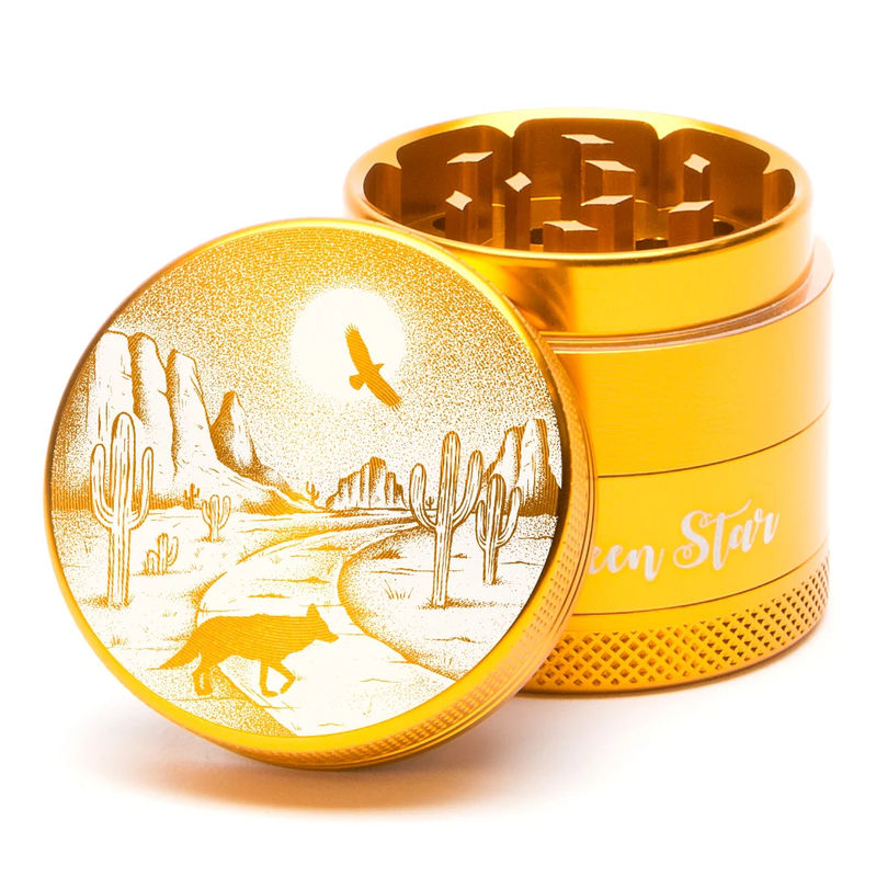 Green Star Scenic Medium 4-Piece Grinder - Style:Desert Night - Color:Gold