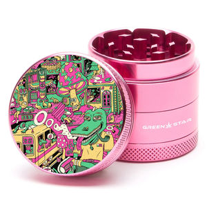 Green Star Scenic Medium 4-Piece Grinder - Style:Chilled Out - Color:Pink