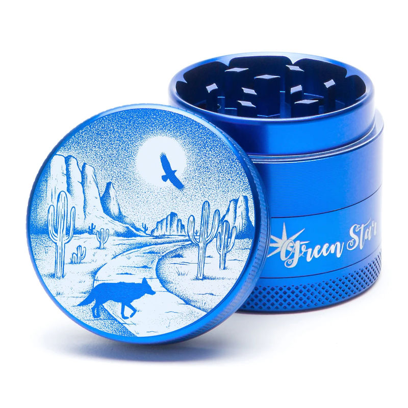 Green Star Scenic Medium 4-Piece Grinder - Style:Desert Night - Color:Blue