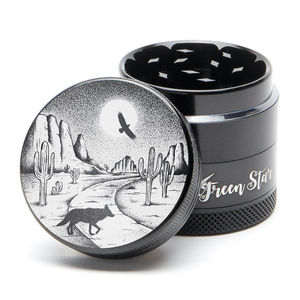 Green Star Scenic Medium 4-Piece Grinder - Style:Desert Night - Color:Black