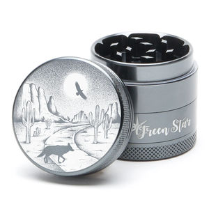 Green Star Scenic Medium 4-Piece Grinder - Style:Desert Night - Color:Grey