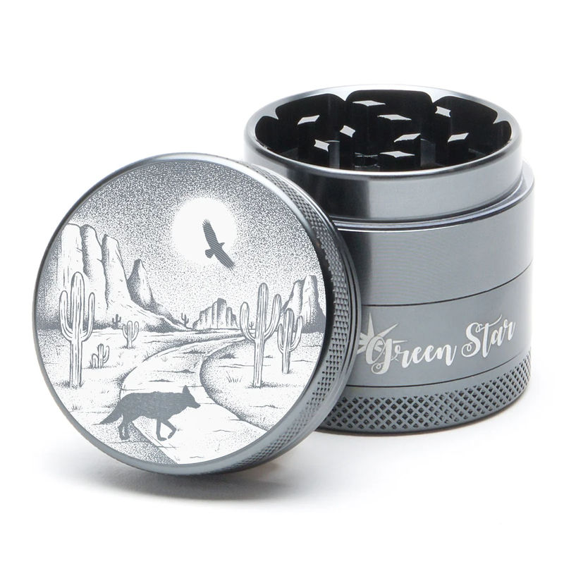 Green Star Scenic Medium 4-Piece Grinder - Style:Desert Night - Color:Grey