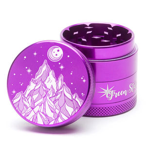 Green Star Scenic Medium 4-Piece Grinder - Style:Starry Night - Color:Purple