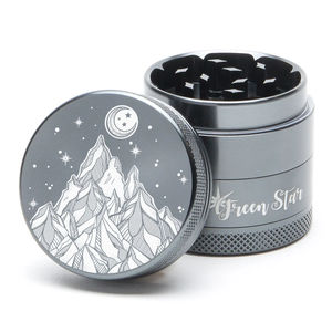 Green Star Scenic Medium 4-Piece Grinder - Style:Starry Night - Color:Grey