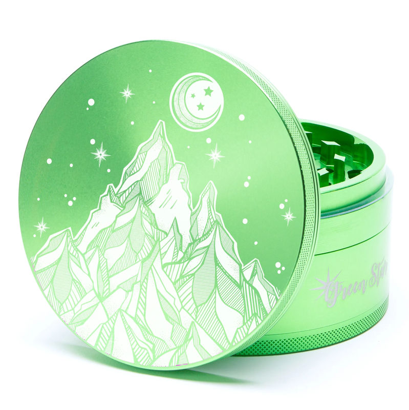 Green Star Scenic Large 4-Piece Grinder - Style:Starry Night - Color:Green