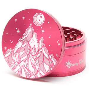 Green Star Scenic Large 4-Piece Grinder - Style:Starry Night - Color:Red