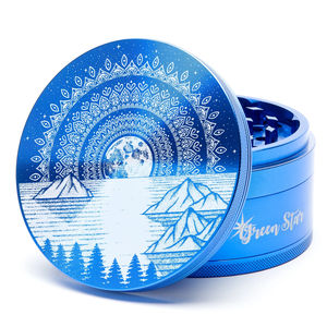 Green Star Scenic Large 4-Piece Grinder - Style:Mountain Mandala - Color:Blue