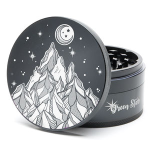 Green Star Scenic Large 4-Piece Grinder - Style:Starry Night - Color:Black
