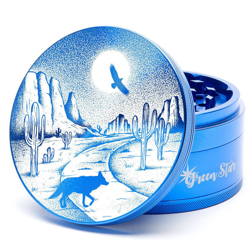 Green Star Scenic Large 4-Piece Grinder - Style:Desert Night - Color:Blue