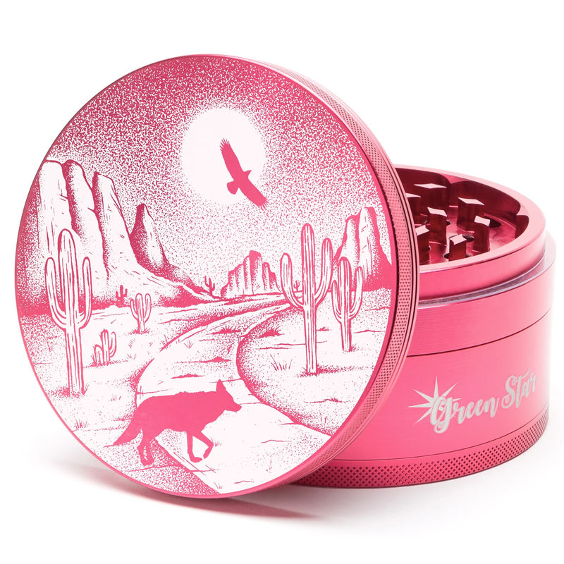 Green Star Scenic Large 4-Piece Grinder - Style:Desert Night - Color:Red