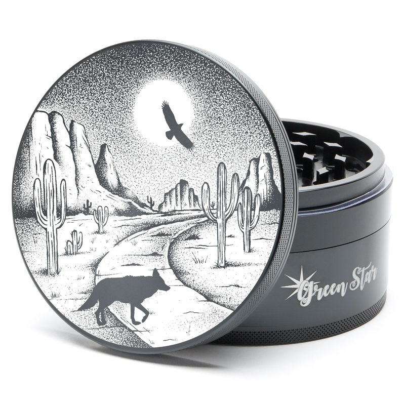 Green Star Scenic Large 4-Piece Grinder - Style:Desert Night - Color:Black