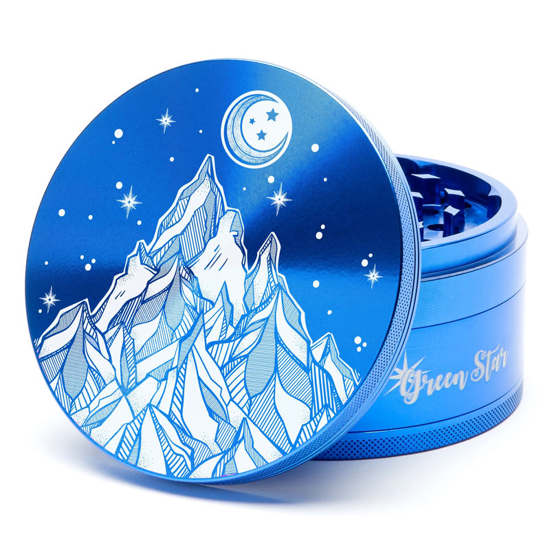 Green Star Scenic Large 4-Piece Grinder - Style:Starry Night - Color:Blue