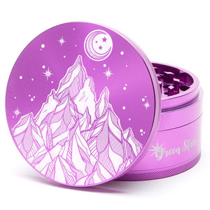 Green Star Scenic Large 4-Piece Grinder - Style:Starry Night - Color:Purple