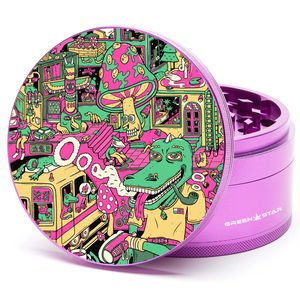 Green Star Scenic Large 4-Piece Grinder - Style:Chilled Out - Color:Purple
