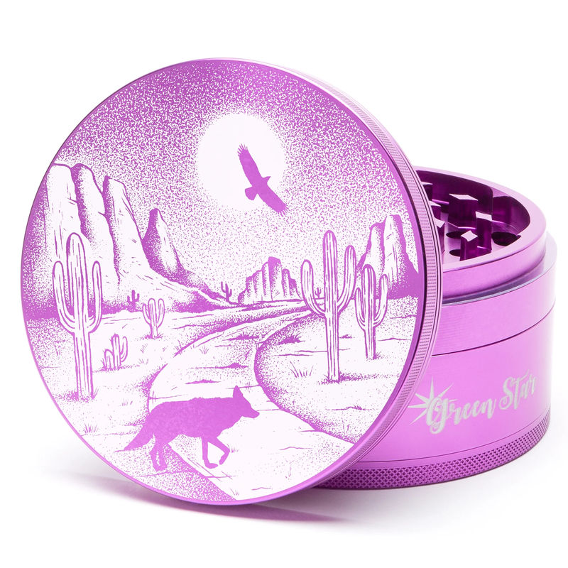 Green Star Scenic Large 4-Piece Grinder - Style:Desert Night - Color:Purple