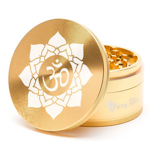 Green Star Novelty Large 4-Piece Grinder - Style:Yin Yang - Color:Gold