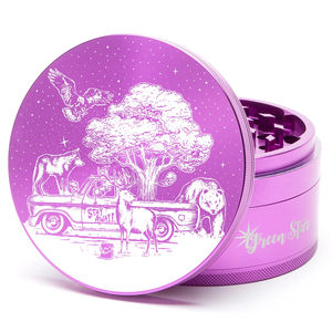 Green Star Novelty Large 4-Piece Grinder - Style:Truck - Color:Purple
