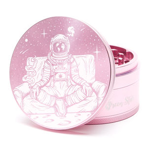 Green Star Novelty Large 4-Piece Grinder - Style:Astronaut - Color:Pink