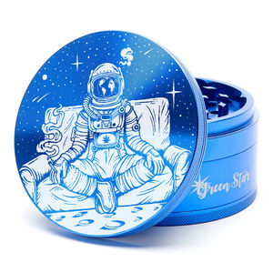 Green Star Novelty Large 4-Piece Grinder - Style:Astronaut - Color:Blue