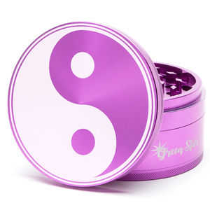 Green Star Novelty Large 4-Piece Grinder - Style:Cannabis - Color:Purple