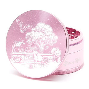 Green Star Novelty Large 4-Piece Grinder - Style:Truck - Color:Pink