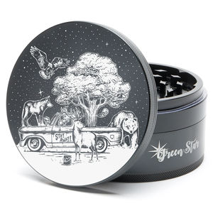 Green Star Novelty Large 4-Piece Grinder - Style:Truck - Color:Black