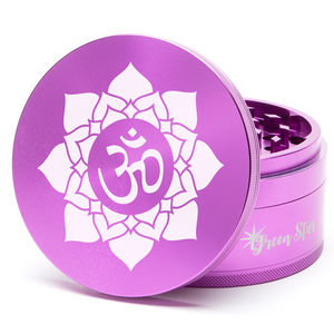 Green Star Novelty Large 4-Piece Grinder - Style:OM - Color:Purple