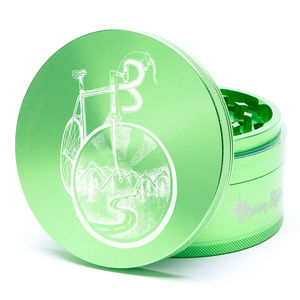 Green Star Novelty Large 4-Piece Grinder - Style:Bicycle - Color:Green
