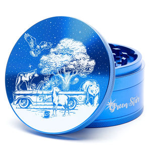 Green Star Novelty Large 4-Piece Grinder - Style:Truck - Color:Blue